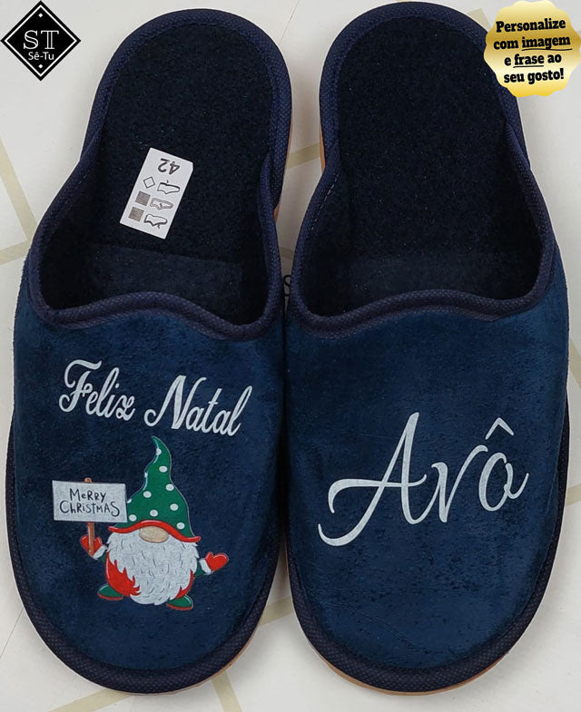 Chinelos Avô Gnomo Feliz natal